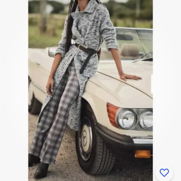 NWT Anthropologie Maeve Plaid Bootcut Pants Black Size M - Picture 4 of 4